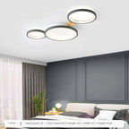 Lampa Sufitowa Skandynawska z Okrągłymi Kloszami i Drewnianymi Łącznikami