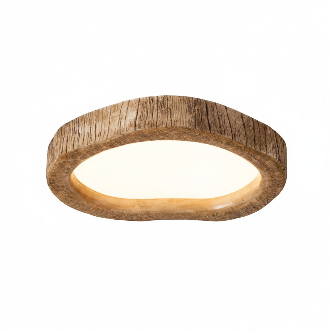 Lampa Sufitowa Skandynawska z Ramką w Stylu Drewna