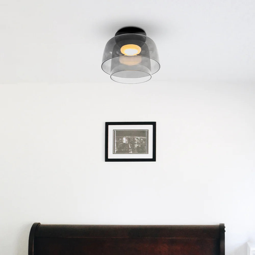 Lampa Sufitowa Skandynawska ze Szklanym Kloszem