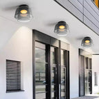 Lampa Sufitowa Skandynawska ze Szklanym Kloszem