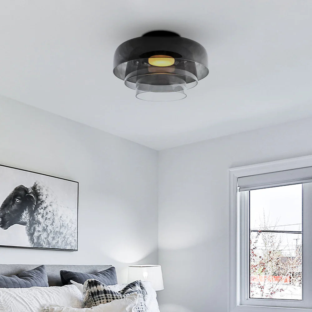 Lampa Sufitowa Skandynawska ze Szklanym Kloszem