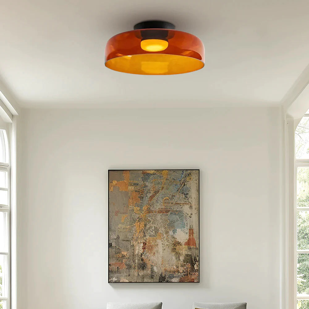 Lampa Sufitowa Skandynawska ze Szklanym Kloszem