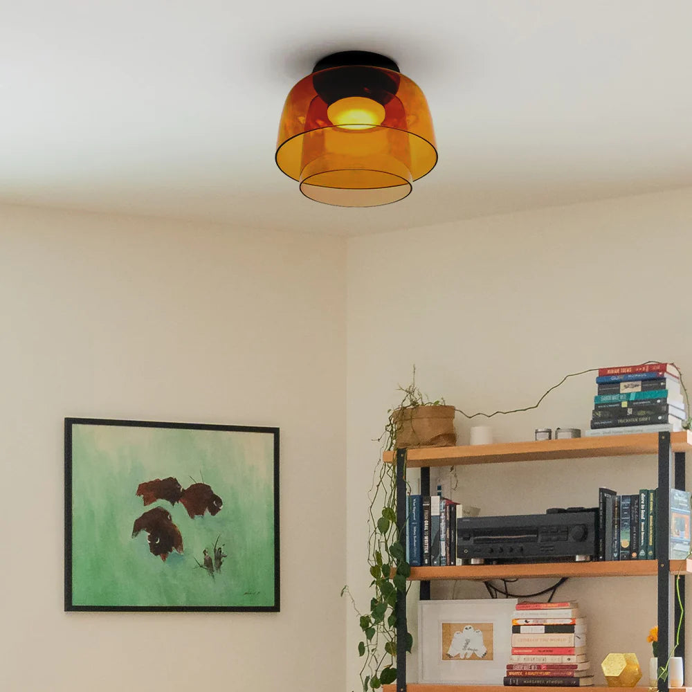 Lampa Sufitowa Skandynawska ze Szklanym Kloszem