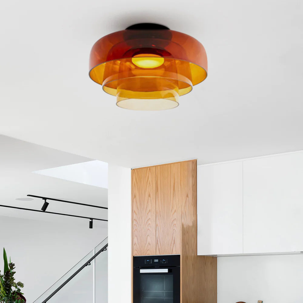 Lampa Sufitowa Skandynawska ze Szklanym Kloszem