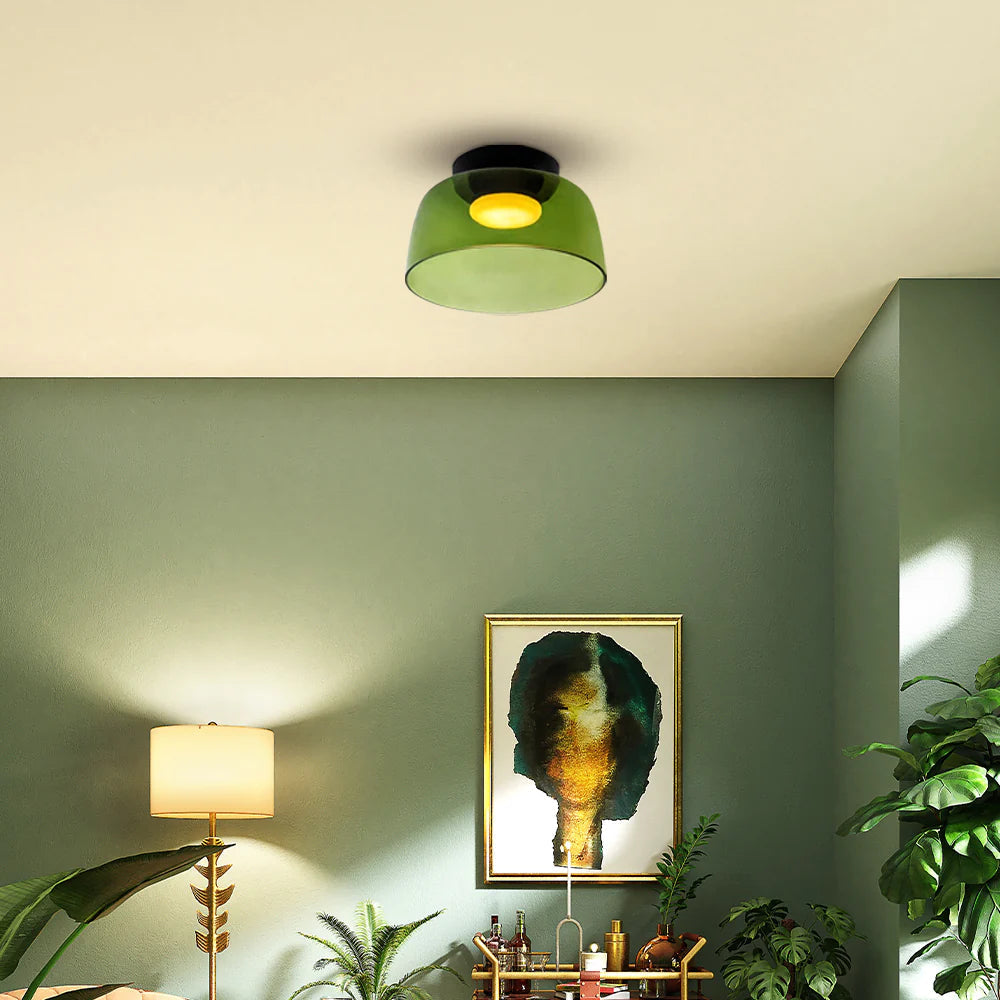 Lampa Sufitowa Skandynawska ze Szklanym Kloszem