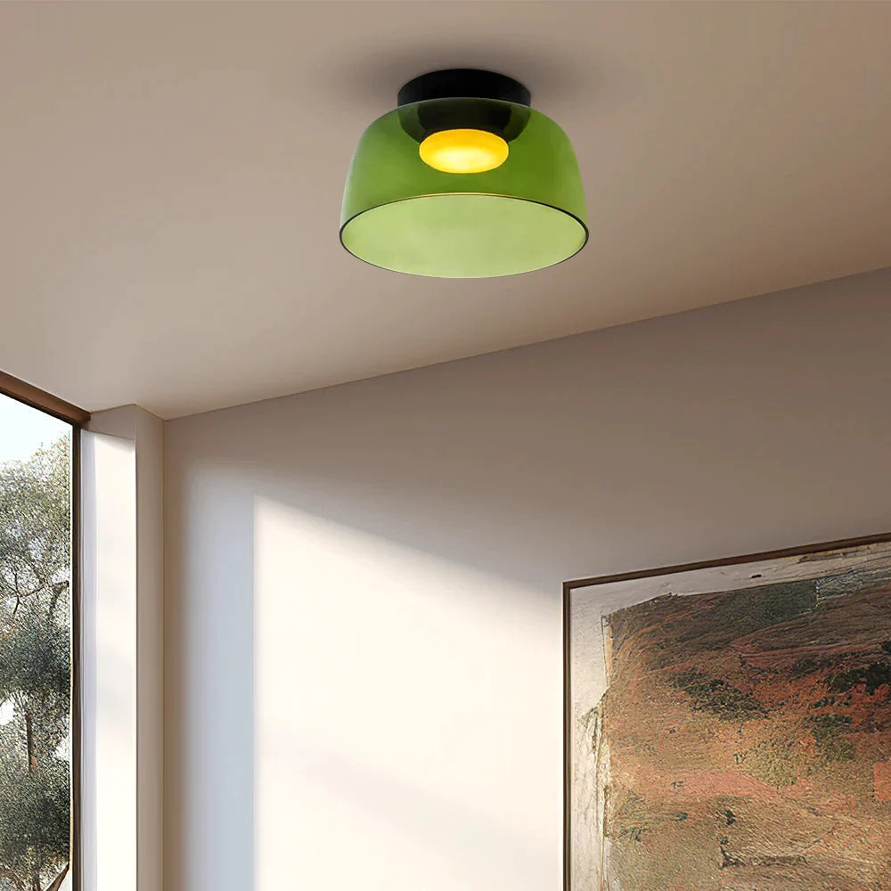 Lampa Sufitowa Skandynawska ze Szklanym Kloszem