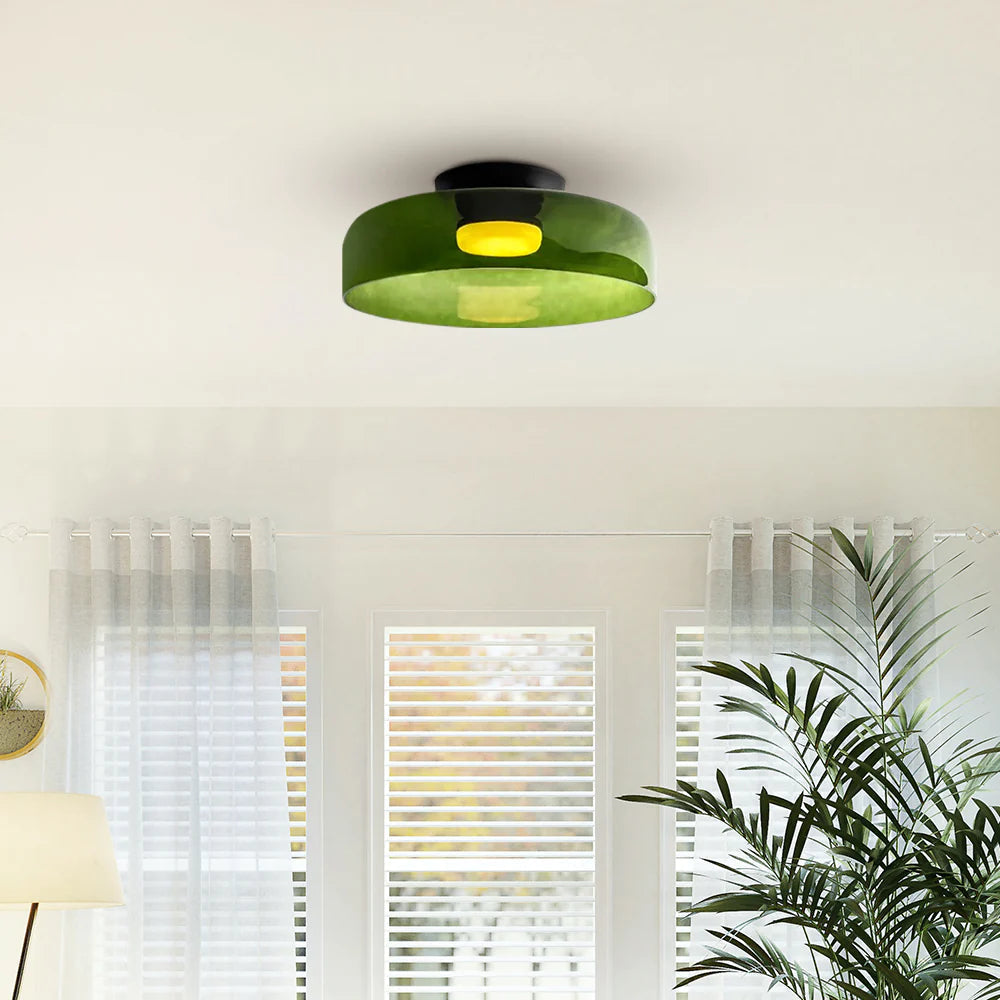 Lampa Sufitowa Skandynawska ze Szklanym Kloszem