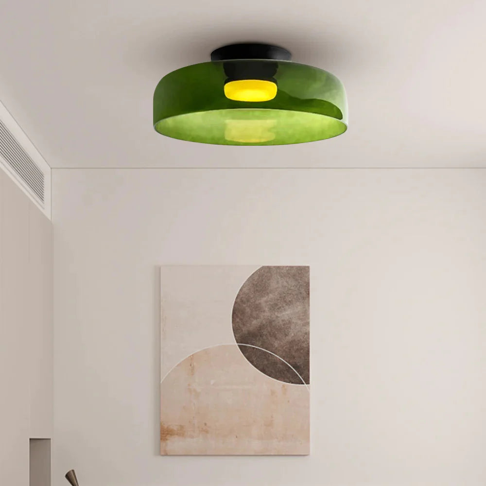 Lampa Sufitowa Skandynawska ze Szklanym Kloszem