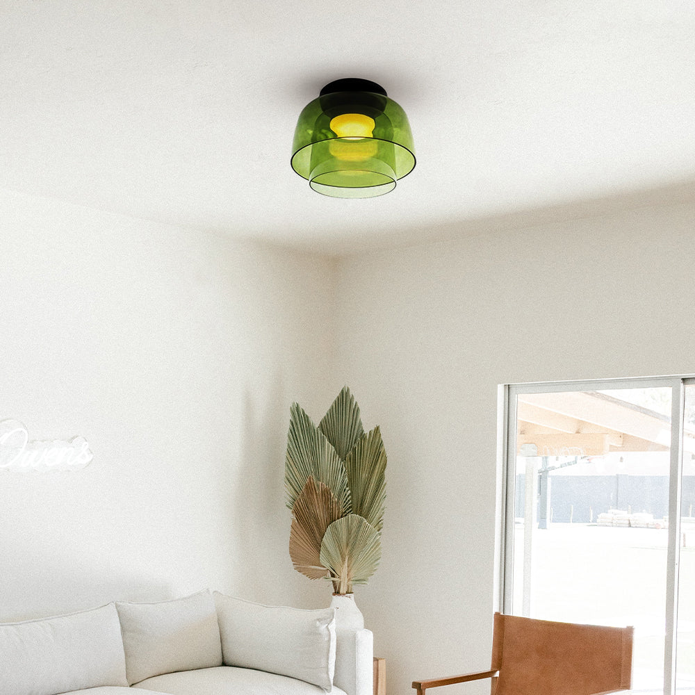 Lampa Sufitowa Skandynawska ze Szklanym Kloszem