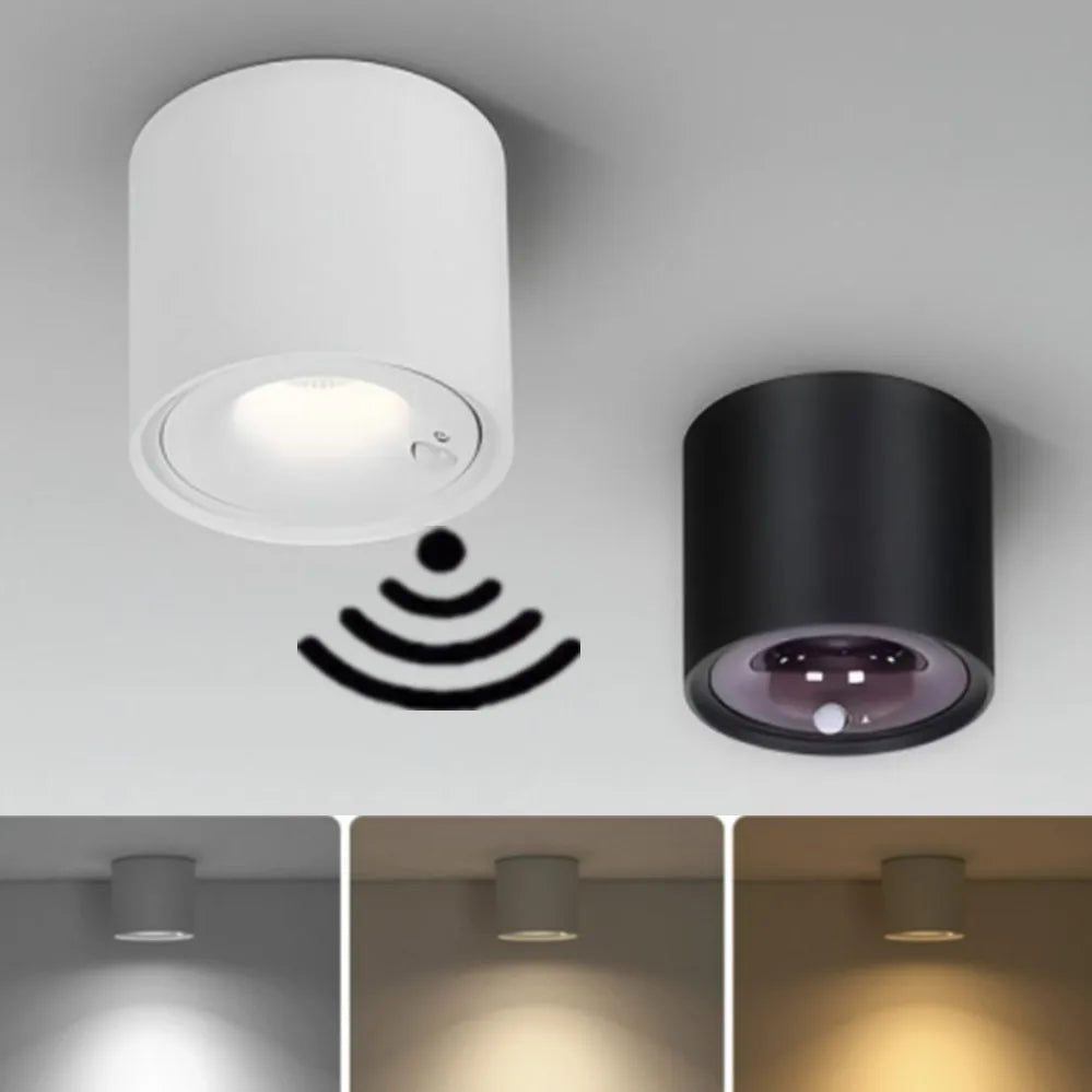Lampa Sufitowa Spot Minimalistyczna z Czujnikiem Ruchu i Regulacją Temperatury Barwowej