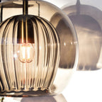 Lampa Wisząca Art Deco ze Szklanym Kloszem Kulowym i Regulowaną Wysokością
