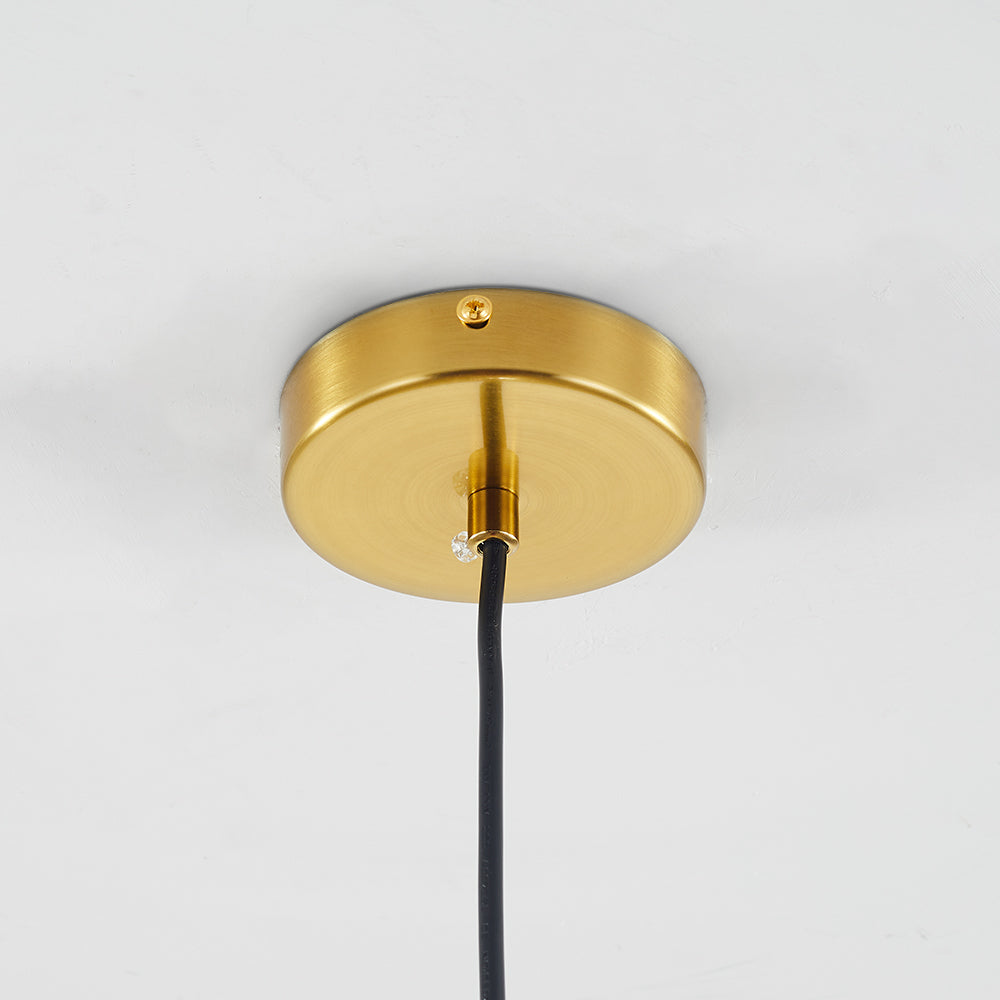 Lampa Wisząca Art Deco ze Szklanym Kloszem Kulowym i Regulowaną Wysokością