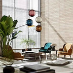 Lampa Wisząca Art Deco ze Szklanym Kloszem w Kształcie Kuli