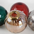 Lampa Wisząca Art Deco ze Szklanym Kloszem w Kształcie Kuli
