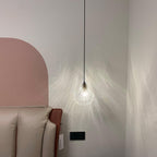 Lampa Wisząca Art Deco ze Szklanym Kloszem w Kształcie Muszli