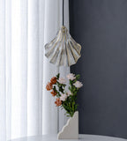 Lampa Wisząca Art Deco ze Szklanym Kloszem w Kształcie Muszli