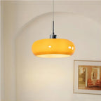 Lampa Wisząca Bauhaus ze Szklanym Kloszem Retro