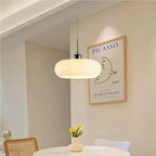 Lampa Wisząca Bauhaus ze Szklanym Kloszem Retro