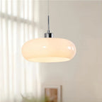 Lampa Wisząca Bauhaus ze Szklanym Kloszem Retro