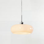 Lampa Wisząca Bauhaus ze Szklanym Kloszem Retro
