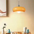 Lampa Wisząca Bauhaus ze Szklanym Kloszem Retro