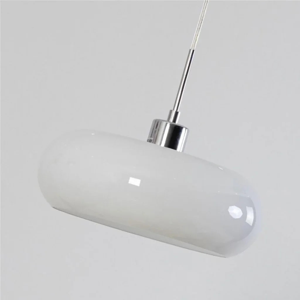 Lampa Wisząca Bauhaus ze Szklanym Kloszem Retro