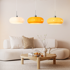 Lampa Wisząca Bauhaus ze Szklanym Kloszem Retro