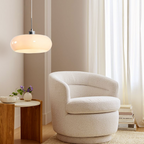 Lampa Wisząca Bauhaus ze Szklanym Kloszem Retro