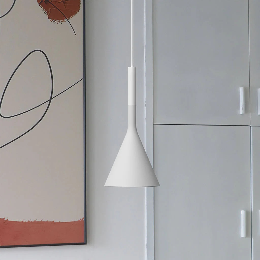 Lampa Wisząca Betonowa Industrialna ze Stożkowym Kloszem