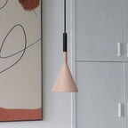 Lampa Wisząca Betonowa Industrialna ze Stożkowym Kloszem