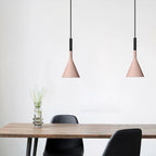 Lampa Wisząca Betonowa Industrialna ze Stożkowym Kloszem
