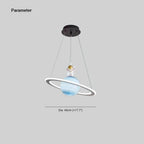 Lampa Wisząca do Pokoju Dziecięcego w Kształcie Planety z Figurką Astronauta