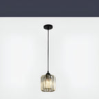 Lampa Wisząca Glamour z Kryształowym Kloszem i Regulowaną Wysokością