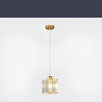 Lampa Wisząca Glamour z Kryształowym Kloszem i Regulowaną Wysokością
