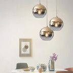 Lampa Wisząca Glamour ze Szklanym Kloszem Kulistym