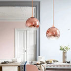 Lampa Wisząca Glamour ze Szklanym Kloszem Kulistym