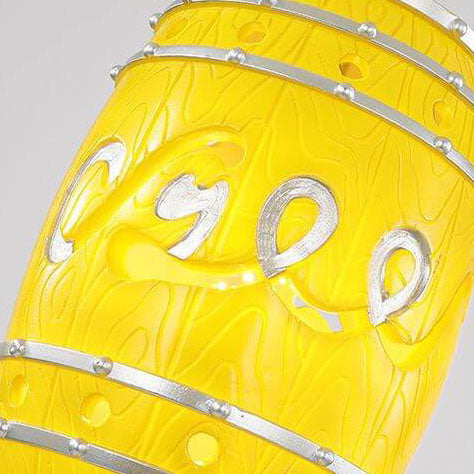 Lampa Wisząca Industrialna w Kształcie Beczki z Liną Konopną ##POS:10##