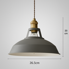 Lampa Wisząca Industrialna z Kolorowym Kloszem Metalowym