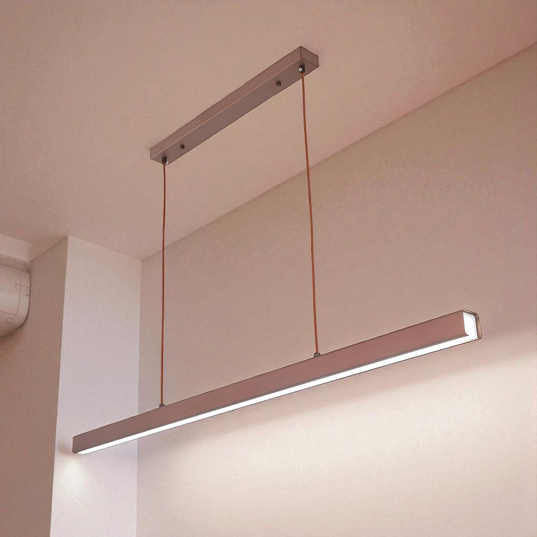 Lampa Wisząca Industrialna z Liniowym Kloszem i Zintegrowanym LED