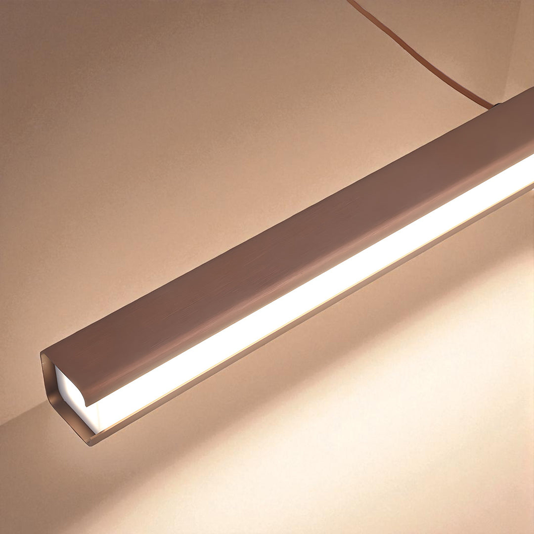 Lampa Wisząca Industrialna z Liniowym Kloszem i Zintegrowanym LED
