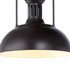 Lampa Wisząca Industrialna z Metalowym Kloszem w Kształcie Czaszy
