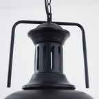 Lampa Wisząca Industrialna z Metalowym Kloszem w Kształcie Kopuły