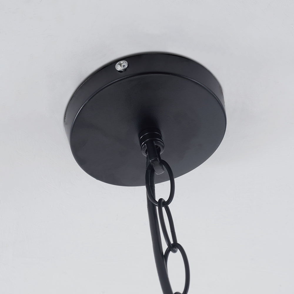 Lampa Wisząca Industrialna z Metalowym Kloszem w Kształcie Kopuły