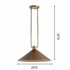 Lampa Wisząca Industrialna z Metalowym Kloszem w Kształcie Stożka