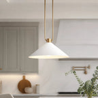 Lampa Wisząca Industrialna z Metalowym Kloszem w Kształcie Stożka