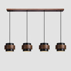 Lampa Wisząca Japandi Cylindryczna z Kamiennym Kloszem