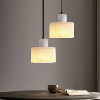 Lampa Wisząca Minimalistyczna z Alabastru z Podwójnym Cylindrem ##POS:28##