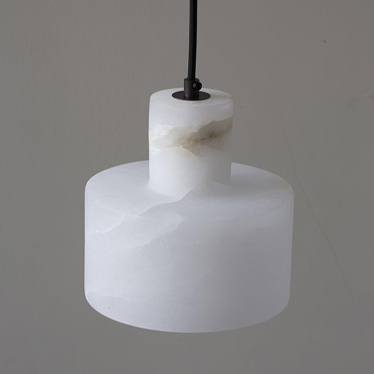 Lampa Wisząca Minimalistyczna z Alabastru z Podwójnym Cylindrem ##POS:59##