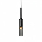 Lampa Wisząca Minimalistyczna z Cylindrycznym Kloszem ze Szkła