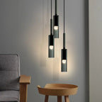 Lampa Wisząca Minimalistyczna z Cylindrycznym Kloszem ze Szkła